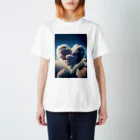 Dondon_designの幻想的な雲のハート Regular Fit T-Shirt
