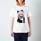 ケモ耳美少女キツネちゃん（AIart）のキュート＆ワイルドな髪の女の子 Regular Fit T-Shirt