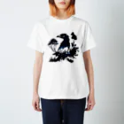 USK666の墨絵シリーズ「鴉」 Regular Fit T-Shirt