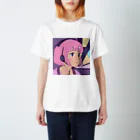 B_possibleのピンク髪の少女 Regular Fit T-Shirt