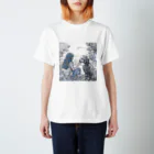 犬好きさんのためのTシャツ屋さんのトイプードルと女の子　フロントver02 Regular Fit T-Shirt