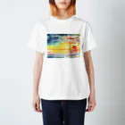 ねこさん爆発ショップの夕焼けスケスケニャメクジ Regular Fit T-Shirt