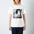 チェリモヤのねこちゃんおすわり Regular Fit T-Shirt