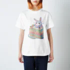 天乃鯱のふわふわウサギのケーキ5 スタンダードTシャツ