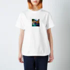 KSK SHOPの絵画のようなチンクエテッレの風景 Regular Fit T-Shirt