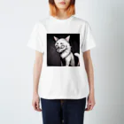 ラッキーマウンテンのWhite CAT スタンダードTシャツ