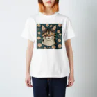 maeken work shopipのねこライフ スタンダードTシャツ