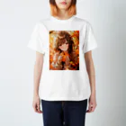 poketuのかわいい女性のイラストグッズ Regular Fit T-Shirt