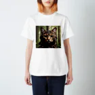 みけねこ工房の野生的　黒猫 Regular Fit T-Shirt