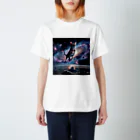 ろべの宇宙まで餌を探しにいくむぎ2 スタンダードTシャツ