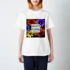 HirockDesignJapanの秋がテーマのコスモスなどの花柄デザイン スタンダードTシャツ