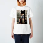 wawomotsuのJapanese Courtesan Bloom Tee ”Geisha” Regular Fit T-Shirt