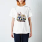 Momojiの犬画のチワワ11 スタンダードTシャツ