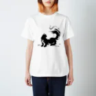 たまや@猫グッズの墨絵の猫 スタンダードTシャツ