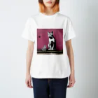 3mimi3の壁画アートのにゃんこ Regular Fit T-Shirt