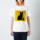 kurone🐈‍⬛の黒猫🐈‍⬛ドットアート 티셔츠