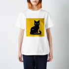 kurone🐈‍⬛の黒猫🐈‍⬛ドットアート スタンダードTシャツ