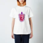 ArtistのStrawberry boba tea kawaii pixe art スタンダードTシャツ