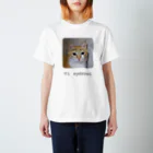 3dogs_1catの眉毛猫 Regular Fit T-Shirt