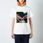 Ryu76 shopの日本の風景 春 Regular Fit T-Shirt