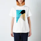 人鳥舎のどっしりコウテイペンギン スタンダードTシャツ