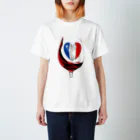 WINE 4 ALLの国旗とグラス：フランス（衣類） スタンダードTシャツ