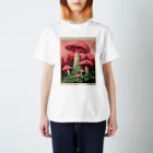 あけび屋のピンクきのこ Regular Fit T-Shirt