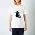 chubby the catのforever y cat lover (monochrome) Regular Fit T-Shirt