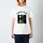 Whatever Storeのcamping smoking skull スタンダードTシャツ