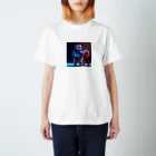 ZZRR12の「忠誠の影：キツネロボットの物語」 ： "Shadow of Loyalty: The Tale of the Kitsune Robot" Regular Fit T-Shirt