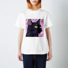 73GTCのかっこいい黒猫3 スタンダードTシャツ