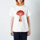SPORE 堀博美の木版画きのこグッズ Regular Fit T-Shirt
