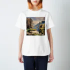 maikoのショップの静かな川辺の風景 Regular Fit T-Shirt