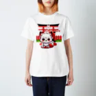 大江戸花火祭りの個性的‼大江戸稲荷神社に最強の客引き現る？〜Inari Fox's Welcome Regular Fit T-Shirt