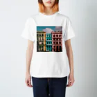 awawoのイタリアのカラフルな街並み Regular Fit T-Shirt