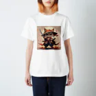 luckycongochanのNeko Samurai Regular Fit T-Shirt