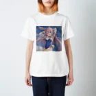 月の雫の萌え可愛いうさ耳少女♪ スタンダードTシャツ