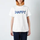 junichi-goodsのバルーン文字「HAPPY」（青色系） Regular Fit T-Shirt