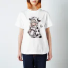 シロクマペンギンのミルクガール Regular Fit T-Shirt