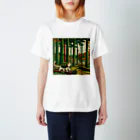 Aoyanicの浮世絵猫野営６ スタンダードTシャツ