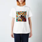 ANTARESの今日もハッピーな柴犬 Regular Fit T-Shirt