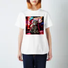 ネオンストリートANIMALのアメリカンショートヘア#3【ネオンストリートcat】 Regular Fit T-Shirt