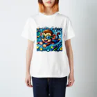 アニマルキャラクターショップのSwimming monkey Regular Fit T-Shirt