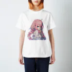 KAMIBUKROのかわいい女の子 スタンダードTシャツ