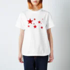 ファンシーTシャツ屋のレッドスター シンプルデザイン スタンダードTシャツ