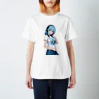 AIオリジナルイラスト　美女男子の青髪美女　名前はミズキ Regular Fit T-Shirt