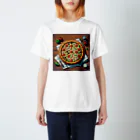 たべものやのピザのピクセルイラスト Regular Fit T-Shirt