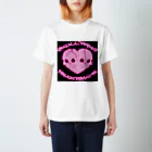 Ａ’ｚｗｏｒｋＳのSKULLTWINS HEARTSHAPE BLK Regular Fit T-Shirt