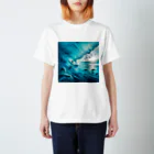 Lovers-chapelのサーファーと海 Regular Fit T-Shirt