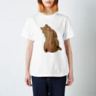 BUNMOMIのへそ天ねこシルエット Regular Fit T-Shirt